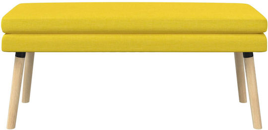 Stoff-Tabouret Mit Weichem Gelber Stoffbezug 110x40x47cm