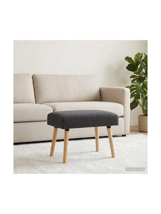 Stoff-Tabouret Mit Dunkelgrauem Stoff 60x40x45cm