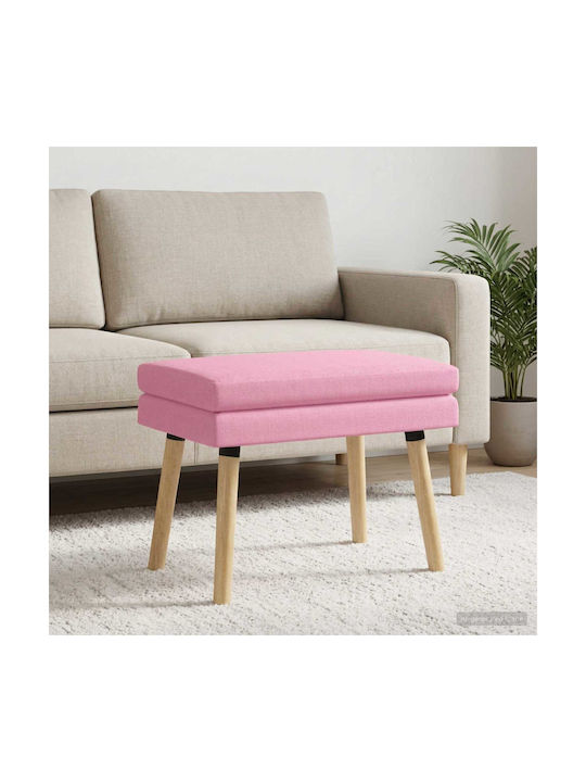 Stoff-Tabouret Mit Rosa Bezug 60x40x46cm