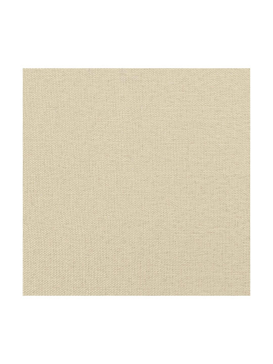 Fabric Upholstered Bench Stool Cream 60x40x46cm