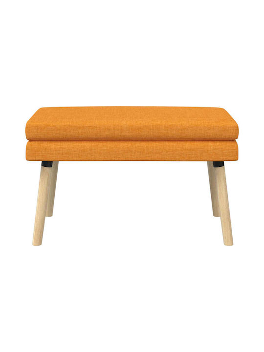 Fabric Upholstered Bench Stool Dark Yellow 80x40x47cm