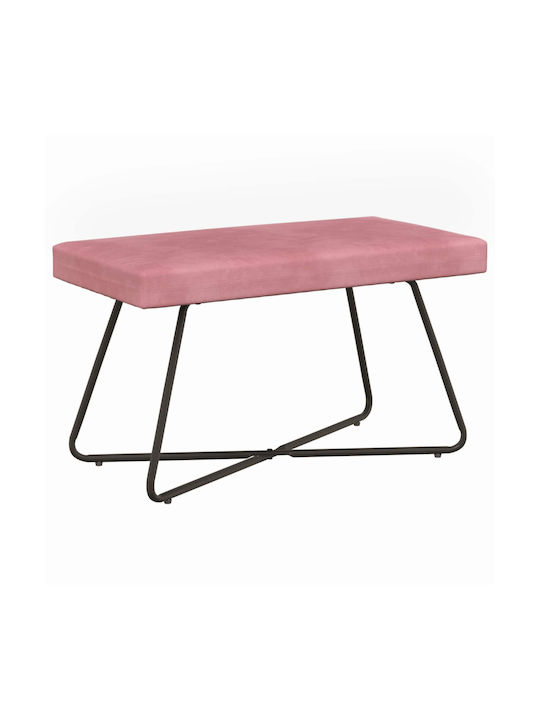 Samt Tabouret Pink 80x40x45cm