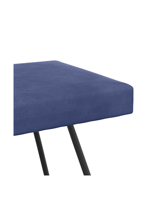 Taburet Tapițat cu Catifea Albastră 45x110x40 cm