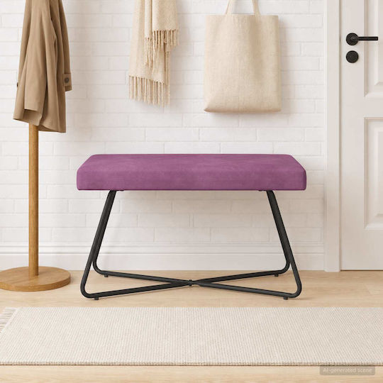 Samt Tabouret Lila 80x40x45cm