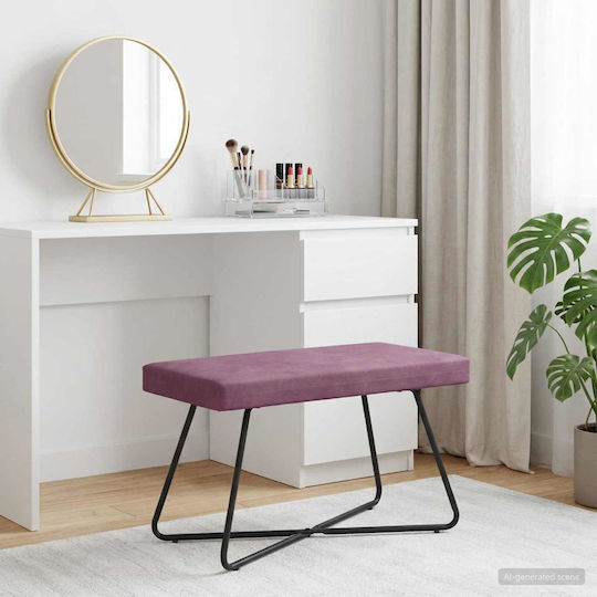 Samt Tabouret Lila 80x40x45cm