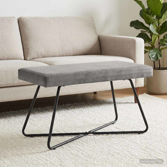 Bench Stool Light Grey 80x40x45cm Bench Stool Light Grey 80x40x45cm