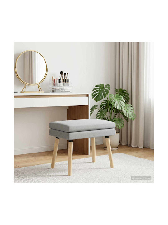 Stoff-Tabouret Mit Offenem Grau 60x40x46cm