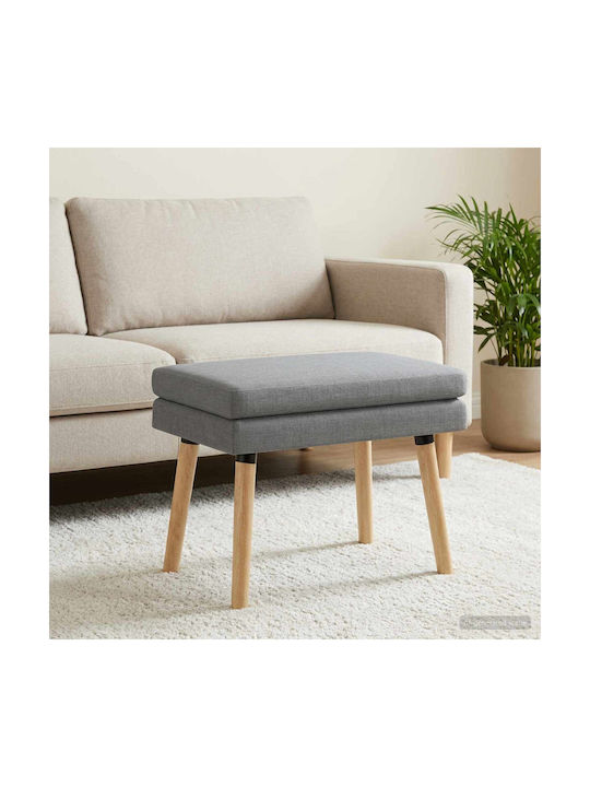 Stoff-Tabouret Mit Offenem Grau 60x40x46cm
