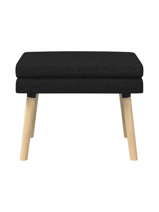 Stoff-Tabouret Schwarz 60x40x46cm