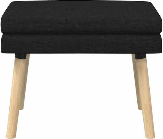 Stoff-Tabouret Schwarz 60x40x46cm
