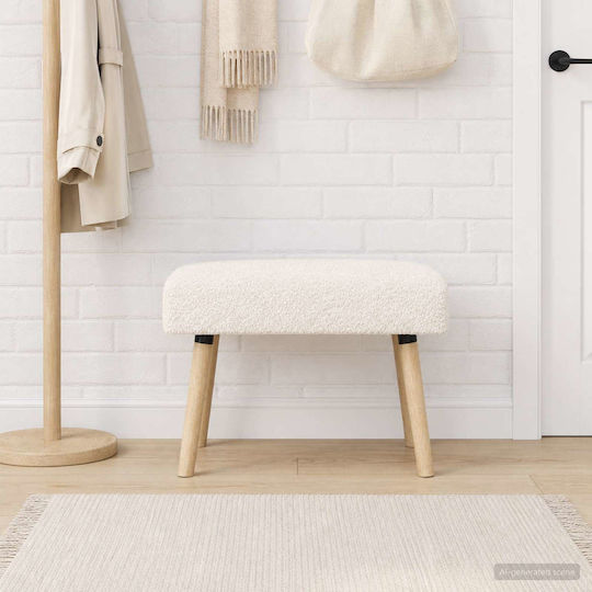 Stoff-Tabouret Beigefarben 60x40x45cm