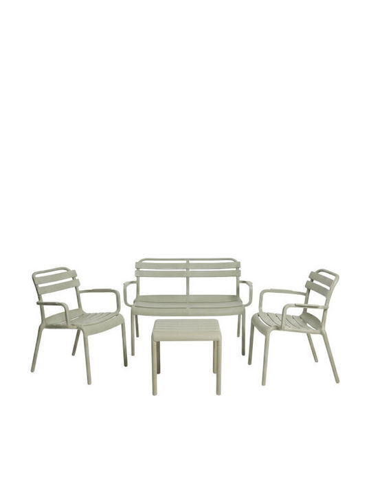 Cool Outdoor Living Room Set 4 Pieces Green