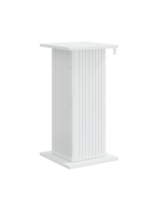 Vidaxl Glossy White Plant Base 30.5 X 30 X 60.5 Cm