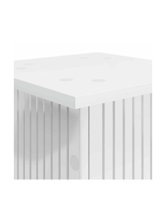 Vidaxl Glossy White Plant Base 30.5 X 30 X 60.5 Cm