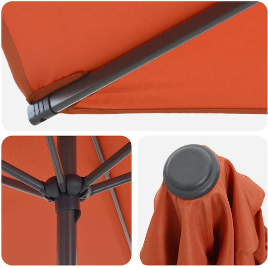 Aluminum Parasol Orange 2.7x2.7xHeight 2.28m