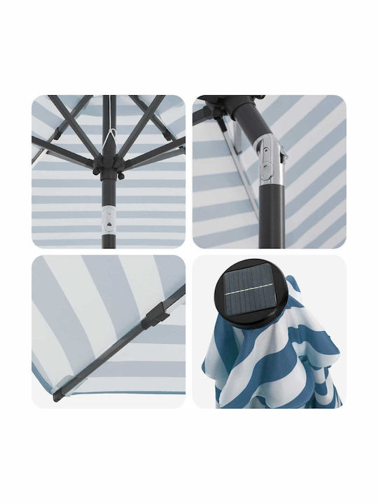 Umbrelă Din Aluminiu Albastră 3x3xÎnălțime 2.35m