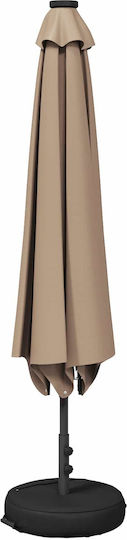 Aluminum Garden Parasol Brown 3x3xHeight 2.35m