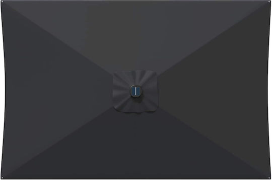 Umbrelă De Aluminiu Gri 3x3xÎnălțime 2.35m
