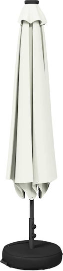 Aluminium Garten- und Terrassen-Sonnenschirm Beige 3x3xHöhe 2,35 m