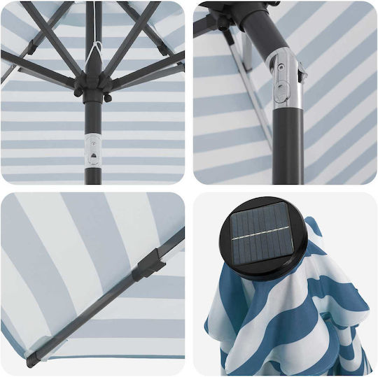 Umbrelă De Aluminiu Albastră 2.7x2.7xÎnălțime2.35m