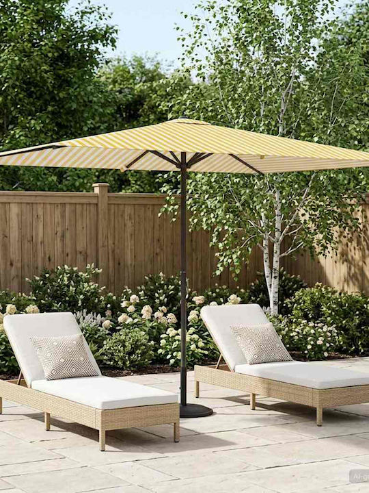 Rundschreiben Aluminium Garten- und Terrassen-Sonnenschirm Gelbe Φ3xΥ2.23m