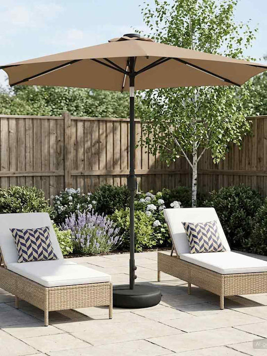 Aluminium Garten- und Terrassen-Sonnenschirm Braune 2,3x2,3xHöhe 2,28 m