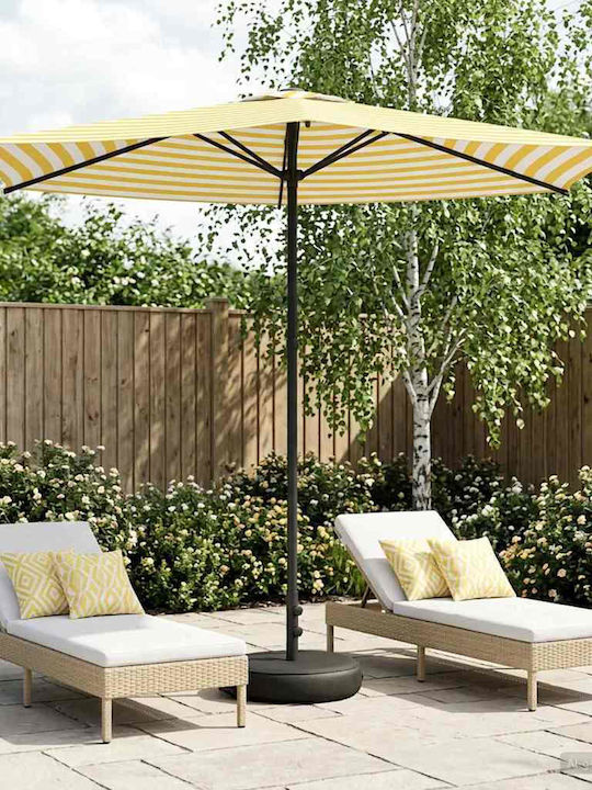 Umbrelă Rotundă Din Aluminiu Galbenă Φ2.7xÎnălțime 2.28m
