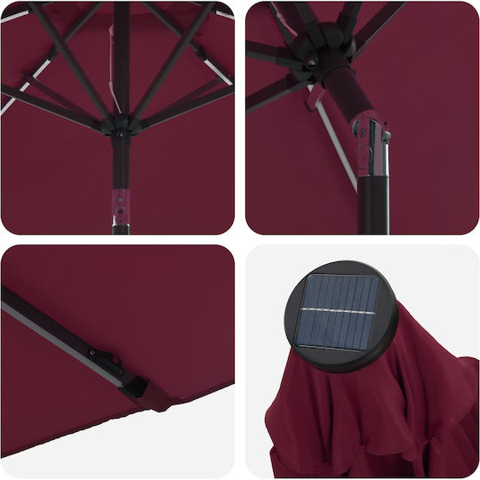 Aluminium-Türkis Garten- und Terrassen-Sonnenschirm 3x3xHöhe 2,35 m