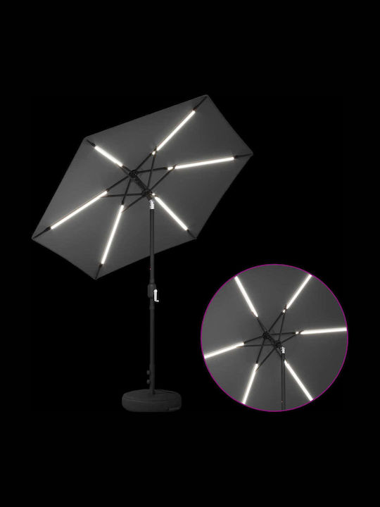 Aluminum Grey Garden & Terrace Parasol 2.3x2.3xHeight 2.28m