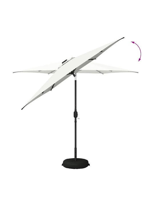 Aluminium Garten- und Terrassen-Sonnenschirm Beige 2,7x2,7xHöhe 2,35 m