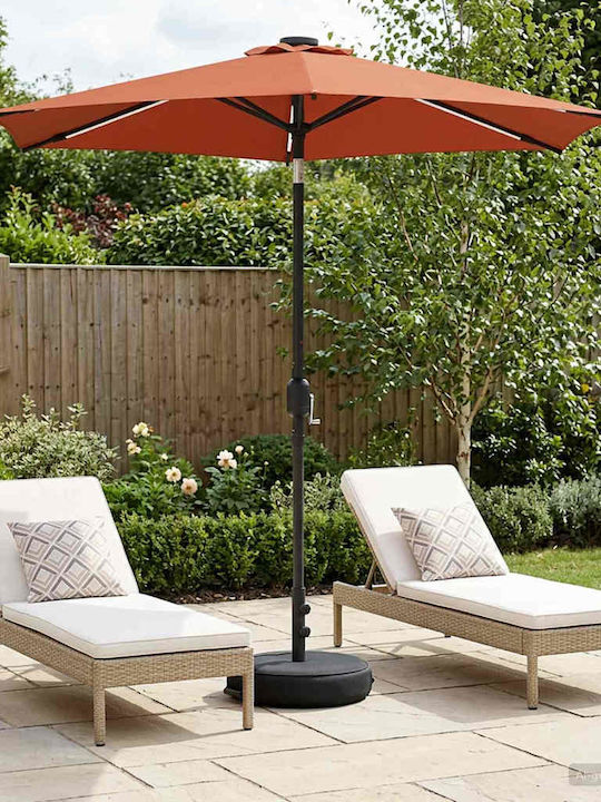 Aluminium Garten- und Terrassen-Sonnenschirm Orange 2,3x2,3xHöhe 2,28 m