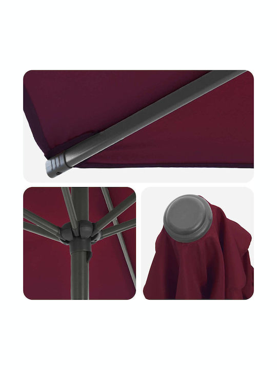 Umbrelă Rotundă Din Aluminiu Turcoaz Φ2.7xÎnălțime2.28m