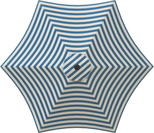 Aluminium Garten- und Terrassen-Sonnenschirm Blau 2,7x2,7xHöhe 2,28 m