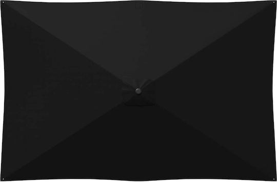 Round Aluminum Garden Parasol Black Diameter 3xHeight 2.28m