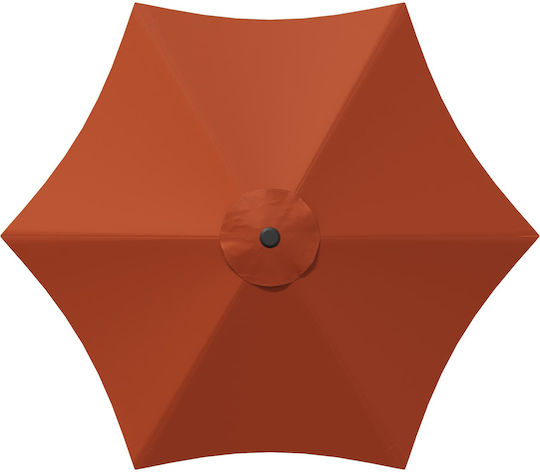 Umbrelă Rotundă Din Aluminiu Portocalie Φ3xÎ2,28m