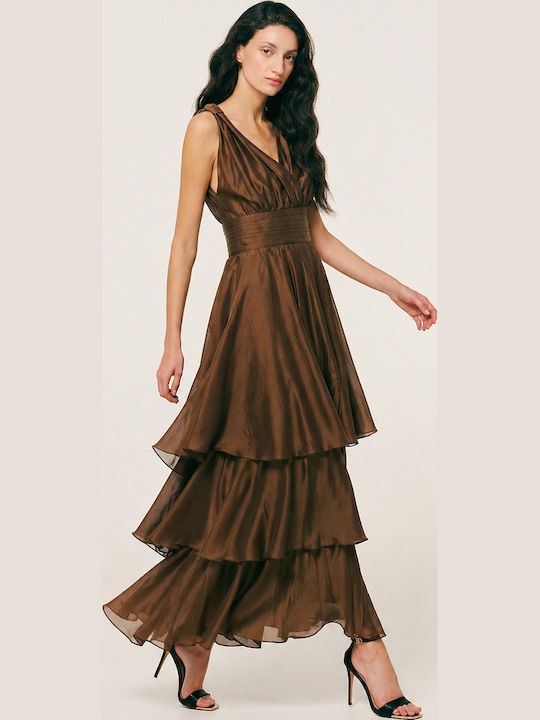Summer Maxi Dress for Wedding / Christening Chocolate