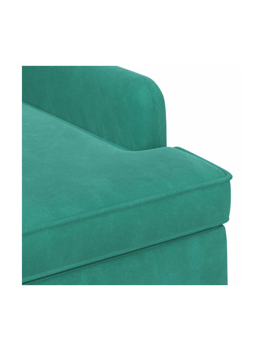 vidaXL Doppelsitzer Samt Türkis 111x65x79cm