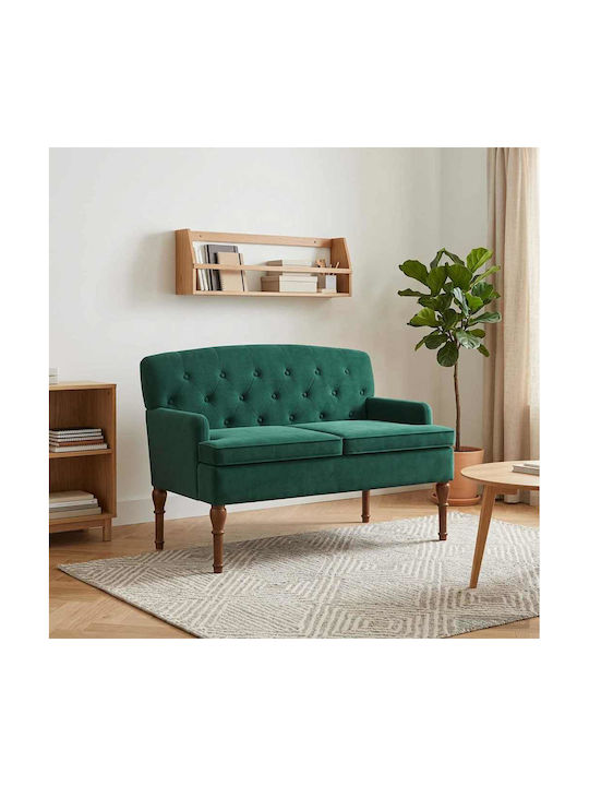 Canapea Cu Două Locuri Catifea Verde Închis 111x65x79cm
