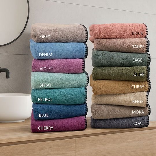 Palamaiki Badehandtuch Brooklyn 80x160εκ. Cherry Gewicht 500gr/m²