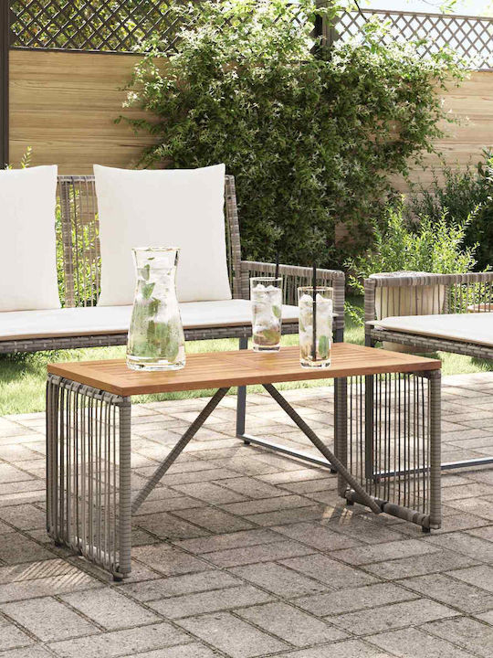 Garten- und Terrassentisch für Kleine Außenräume Grau 80x40x40cm
