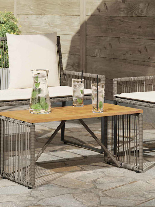 Garten- und Terrassentisch für Kleine Außenräume Grau 80x40x40cm