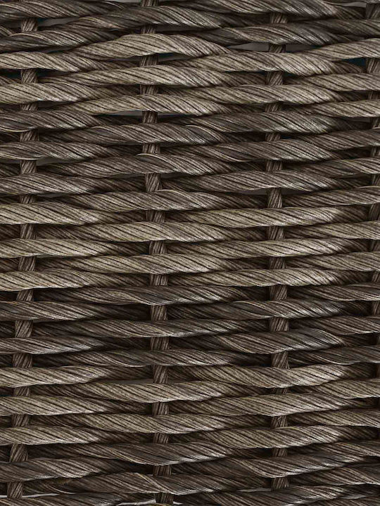 Outdoor Sitting Room Rattan Table Gray 100x55x37cm