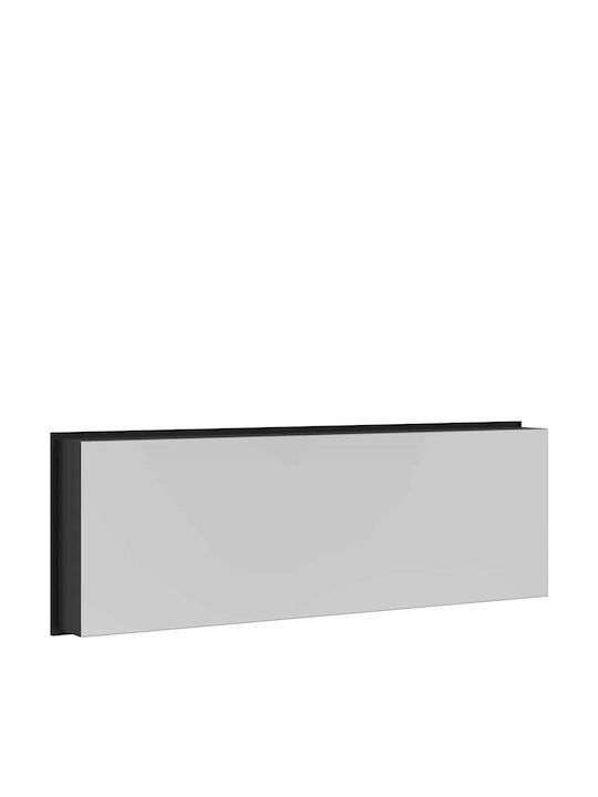 vidaXL Επιτοίχια Ραφιέρα Μπάνιου Μεταλλική 90x9.5x30cm Μαύρη