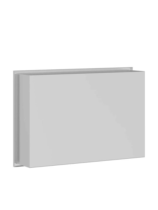 vidaXL Επιτοίχια Ραφιέρα Μπάνιου Μεταλλική 45x9.5x30cm Ασημί