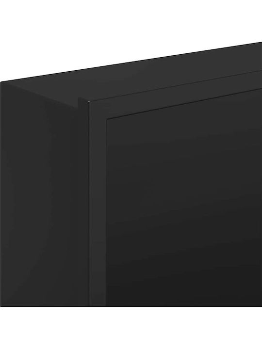 vidaXL Επιτοίχια Ραφιέρα Μπάνιου Μεταλλική 90x9.5x30cm Μαύρη