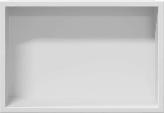vidaXL Επιτοίχια Ραφιέρα Μπάνιου Μεταλλική 30x9.5x20cm Λευκή
