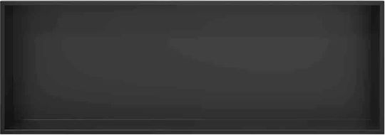 vidaXL Επιτοίχια Ραφιέρα Μπάνιου Μεταλλική 90x9.5x30cm Μαύρη