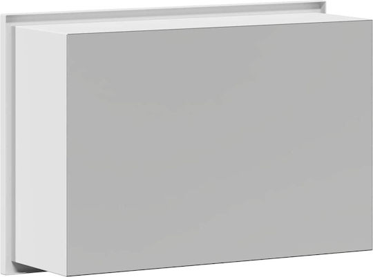vidaXL Επιτοίχια Ραφιέρα Μπάνιου Μεταλλική 30x9.5x20cm Λευκή