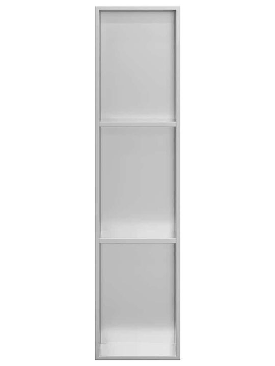 vidaXL Wall Mounted Bathroom Shelf Metallic 90x9.5x20cm Silver
