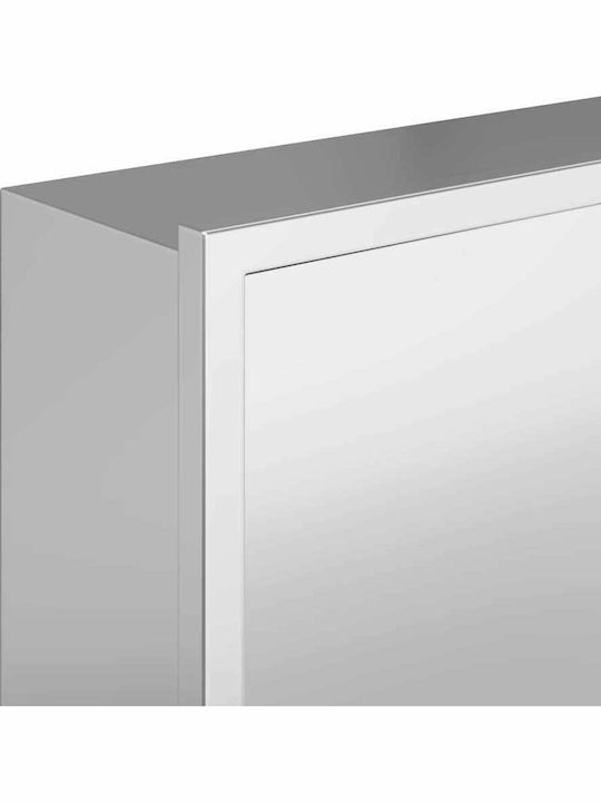 vidaXL Wall Mounted Bathroom Shelf Metallic 90x9.5x20cm Silver